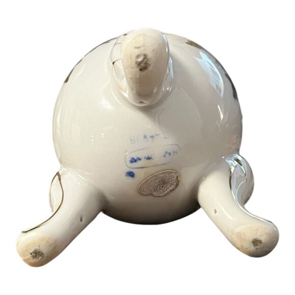 Vintage Napcoware Japan Porcelain Egg Shell Vase – Gold Floral Tripod Footed - Picture 5 of 6